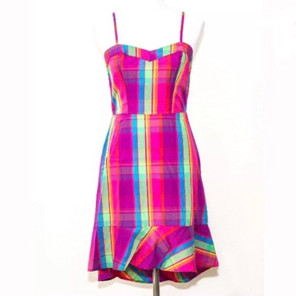 NWT Tartan rainbow plaid pinup sun dress - Picture 4 of 8
